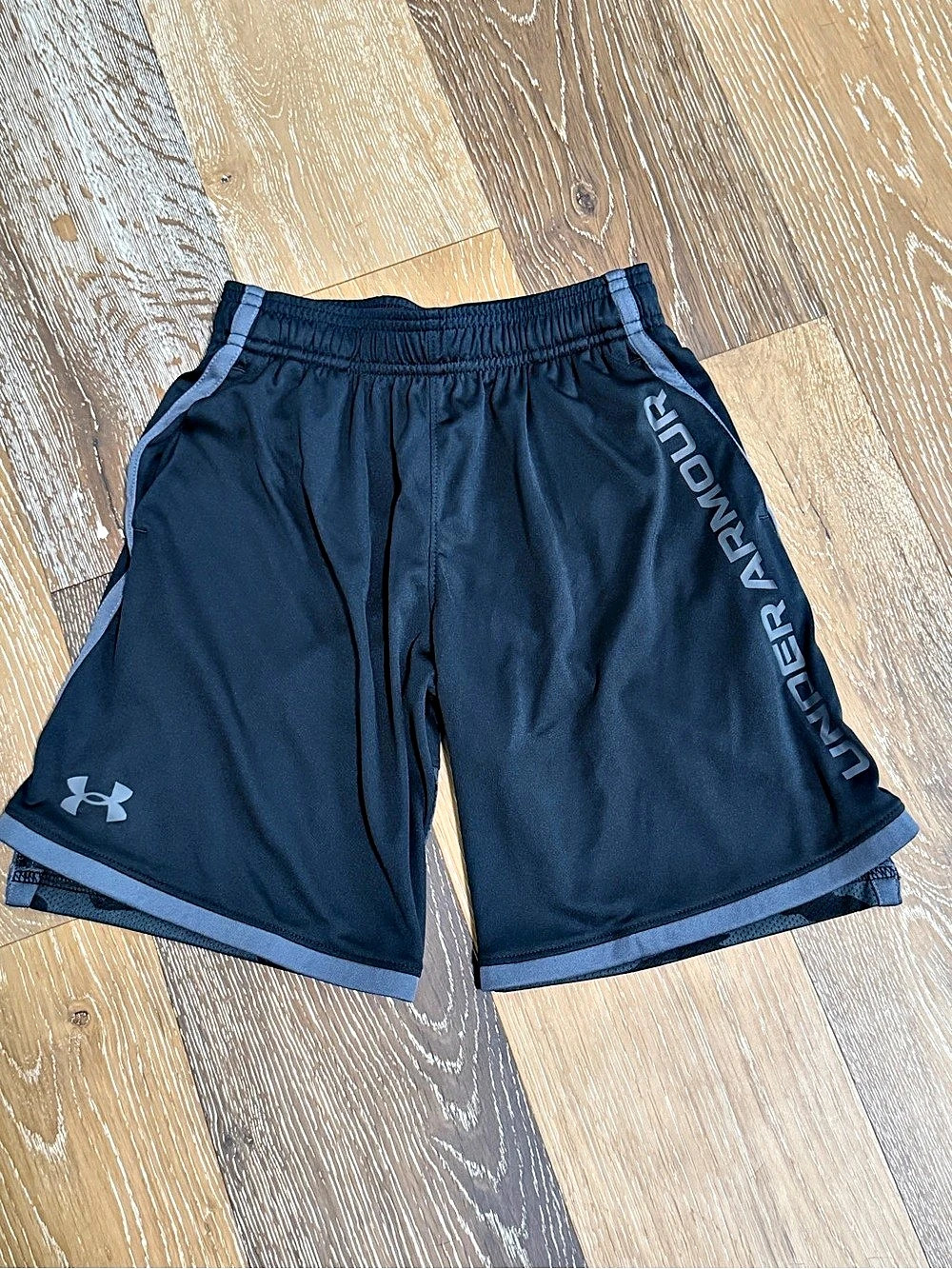 Under Armour Boys' UA Stunt 3.0 Printed Shorts Athletic Shorts Black